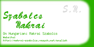 szabolcs makrai business card